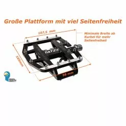 Tatze-Bike Tatze Pedal MTB TWO-FACE Plattform/SPD, Schwarz, 14 Pins -Rennrad handeln 9120106700015 tatze pedal mtb two face plattform spd schwarz 14 pins flatpedal duopedal platform spd pedal3