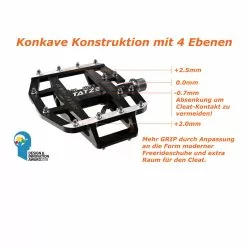 Tatze-Bike Tatze Pedal MTB TWO-FACE Plattform/SPD, Schwarz, 14 Pins -Rennrad handeln 9120106700015 tatze pedal mtb two face plattform spd schwarz 14 pins flatpedal duopedal platform spd pedal5