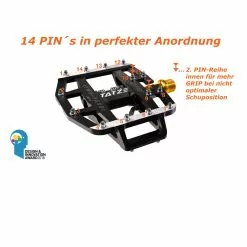 Tatze-Bike Tatze Pedal MTB TWO-FACE Titan Plattform/SPD, Schwarz, 14 Pins 10 Tatze-Bike Tatze Pedal MTB TWO-FACE Titan Plattform/SPD, Schwarz, 14 Pins -Rennrad handeln 9120106700022 tatze pedal mtb two face titan plattform spd schwarz 14 pins duo pedal flat klick pedal platform and klick3