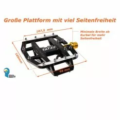 Tatze-Bike Tatze Pedal MTB TWO-FACE Titan Plattform/SPD, Schwarz, 14 Pins 13 Tatze-Bike Tatze Pedal MTB TWO-FACE Titan Plattform/SPD, Schwarz, 14 Pins -Rennrad handeln 9120106700022 tatze pedal mtb two face titan plattform spd schwarz 14 pins duo pedal flat klick pedal platform and klick6