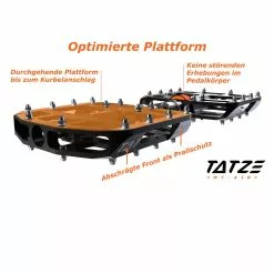 Tatze-Bike Tatze Pedal MTB MC-AIR Plattform Schwarz 14 Pins Je Seite 12 Tatze-Bike Tatze Pedal MTB MC-AIR Plattform Schwarz 14 Pins Je Seite -Rennrad handeln 9120106700039 tatze pedal mtb mc air plattform schwarz 14 pins je seite plattformpedal bikepedal tatze pedal5