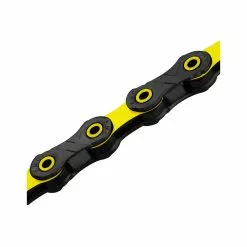 Kette KMC DLC 12, 12-fach, Schwarz/Gelb, 126 Glieder