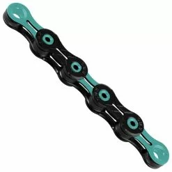 KMC Kette X-11 SL DLC Super Light, Schwarz-Celeste, 11-fach, Diamond-Like-Coating