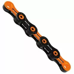 KMC Kette X-11 SL DLC Super Light, Schwarz-Orange, 11-fach, Diamond-Like-Coating