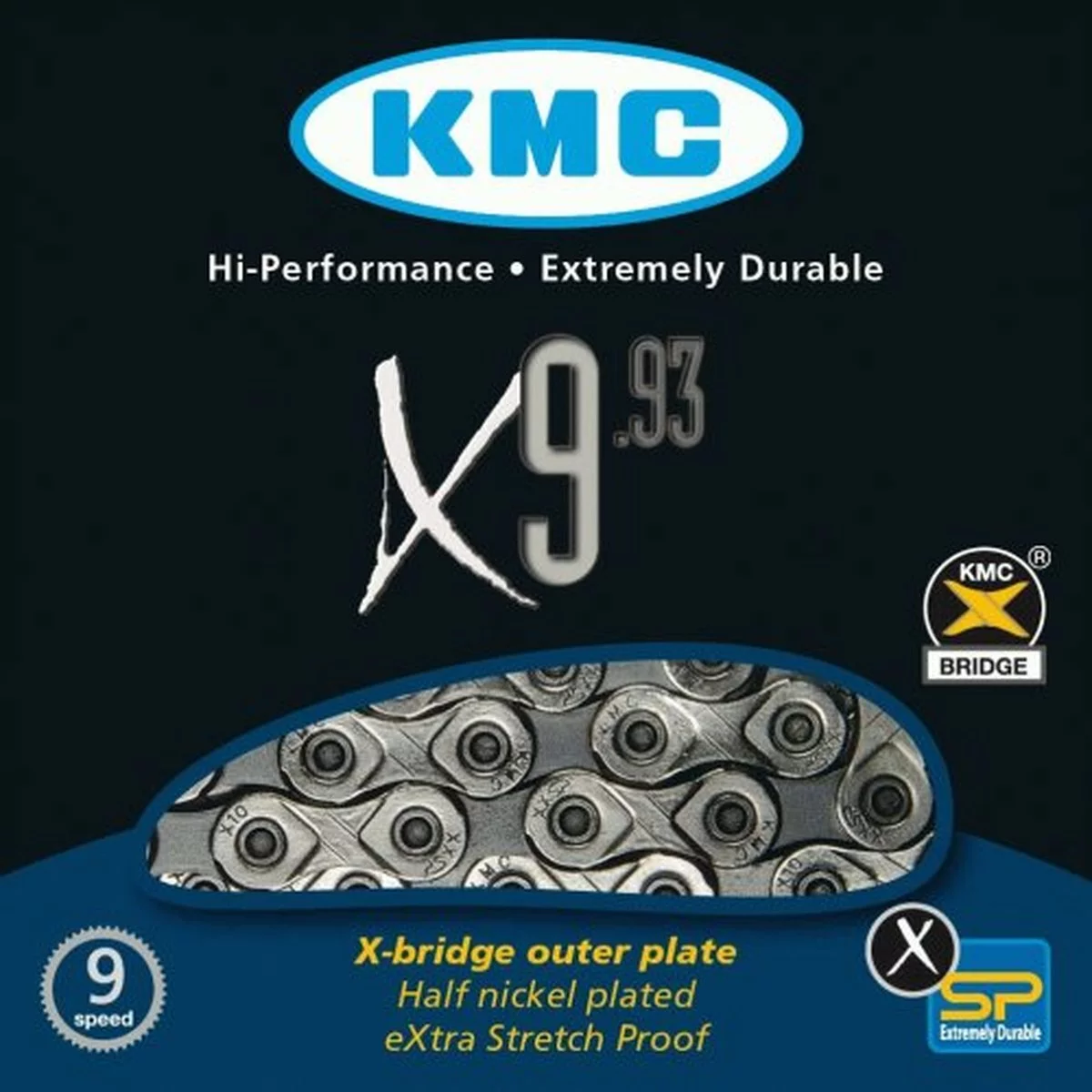 KMC Kette X-9-93, 9-fach, Silber/grau 4 KMC Kette X-9-93, 9-fach, Silber/grau – Bild 2