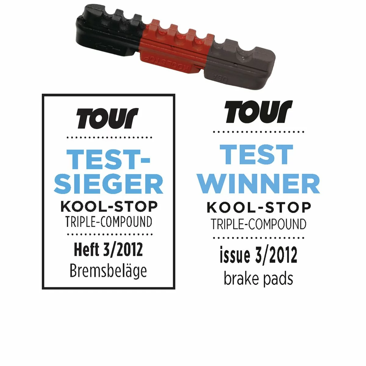 Kool-stop Bremsbelag Kool Stop Triple Compound, Shimano/Sram 3 Kool-stop Bremsbelag Kool Stop Triple Compound, Shimano/Sram
