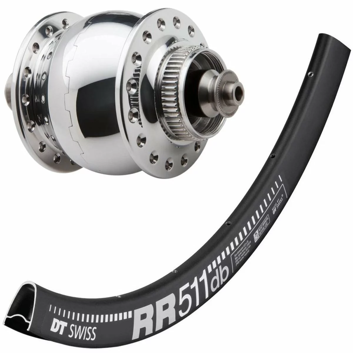 Laufrad Mit Nabendynamo Son 28 Disc Centerlock, Silber Poliert 6 Laufrad Mit Nabendynamo Son 28 Disc Centerlock, Silber Poliert – Bild 4