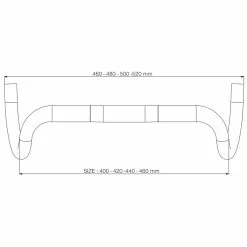 Lenker DEDA Gravel 100 RHM, Schwarz (BOB) -Rennrad handeln lenker deda gravel 100 rhm schwarz bob gravel lenker gravelbar gravel bar gravel handlebar deda gravel bar3