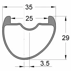 Felge MCFK Carbon, Maulweite: 25 Mm, Ab Ca. 325 Gramm -Rennrad handeln mcfk carbonfelge maulweite 25 mm mcfk mtb carbonrim mcfk carbon mtb carbonfelgen breite carbonfelgen cross country carbonfelgen 23