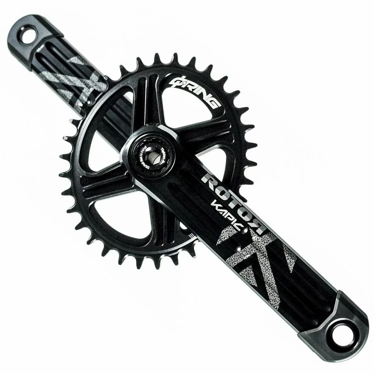 Kurbel Rotor KAPIC MTB XC, Directmount Q-Ring, Ca. 497 Gramm Incl. Kettenblatt 3 Kurbel Rotor KAPIC MTB XC, Directmount Q-Ring, Ca. 497 Gramm Incl. Kettenblatt