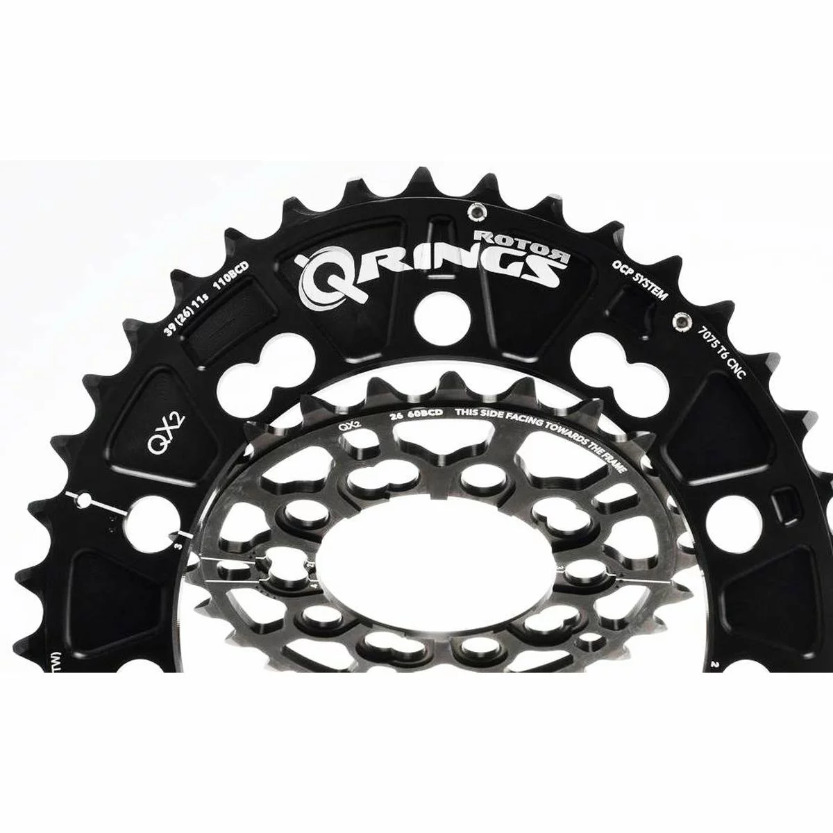 Rotor Q Ring Kettenblätter MTB 2-fach, Lochkreis 104/64 Mm, Für Shimano XTR 985, Ca. 150 Gramm 6 Rotor Q Ring Kettenblätter MTB 2-fach, Lochkreis 104/64 Mm, Für Shimano XTR 985, Ca. 150 Gramm – Bild 4