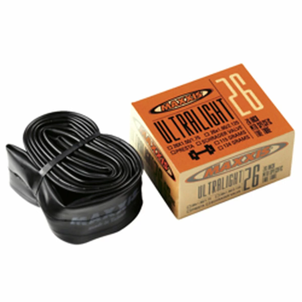 Schlauch Maxxis 26x1.50/1.75 UltraLight, SV - Sclaverandventil 36mm 3 Schlauch Maxxis 26x1.50/1.75 UltraLight, SV - Sclaverandventil 36mm