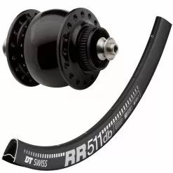 Laufrad Mit Nabendynamo Son 28 Disc Centerlock, Schwarz, Schnellspanner