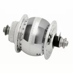 Nabendynamo SondeLux Centerlock Disc, Silber, Schnellspanner, Ca. 390 Gramm