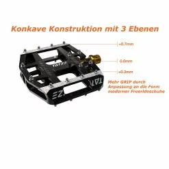 Tatze-Bike Tatze Pedal MTB MC-AIR Titan Plattform, Schwarz, 14 Pins Je Seite -Rennrad handeln tatze pedal mtb mc air titan plattform schwarz 14 pins je seite4