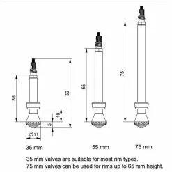 Tubelessventil MILKIT, 2 STK. 35 Mm -Rennrad handeln ventil milkit tubeless valve pack 2 stk 35mm 76299990296443